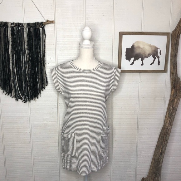 Athleta Tops - Athleta striped t-shirt dress/long top w/ pockets